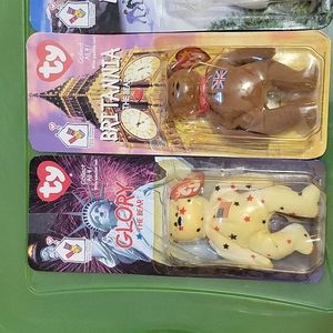 Set Of 4. TY, collectible. Bears. GLORY, MAPLE. ERIN. BRITANNIA
